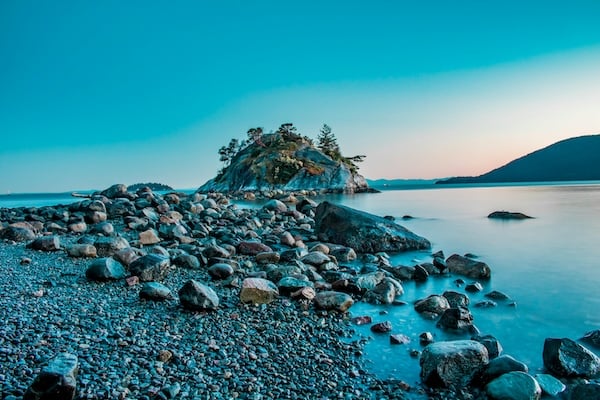 blue rocks by the seaside in Vancouver