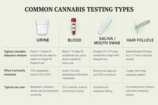 How long does weed stay in your system chart